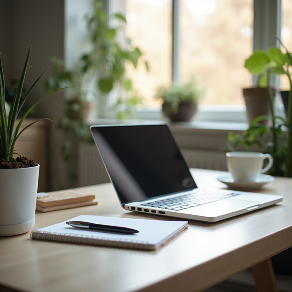 idées de bureau avec ordinateur portable